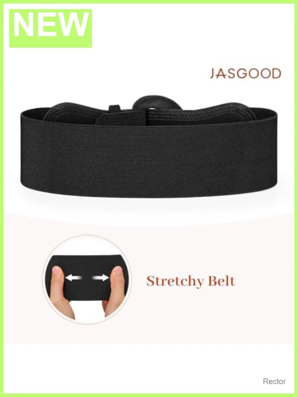 Wide Stretchy Waist Belt Faux Suede Vintage Chunky Buckle Women Dress Accessory